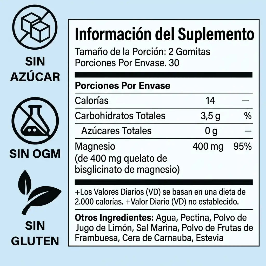 Gomitas de Magnesio Bisglicinato | Despierta sintiéndote realmente descansada