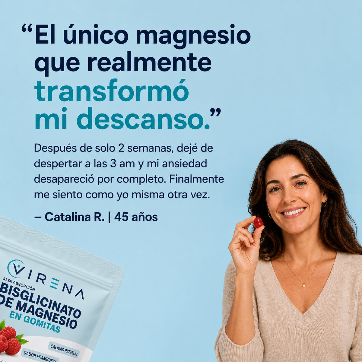 Gomitas de Magnesio Bisglicinato | Despierta sintiéndote realmente descansada